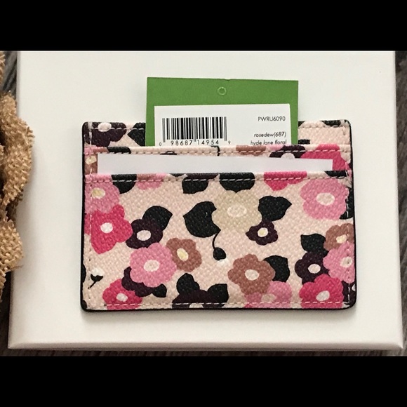 NWT♠️KSNY Hyde Lane Floral Card Holder in Rose Dew - Picture 3 of 8